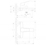 RS29-31 СМЕСИТЕЛЬ ОДНОРУЧНЫЙ (35ММ) ДЛЯ ВАННЫ С КОРОТКИМ ИЗЛИВОМ, ДИВЕРТОР С КЕРАМИЧЕСКИМИ ПЛАСТИНАМ — изображение 2