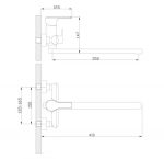 V35-32 СМЕСИТЕЛЬ ОДНОРУЧНЫЙ (35ММ) ДЛЯ ВАННЫ, С ПЛОСК.ИЗЛИВОМ 320ММ, ДИВЕРТ.С КЕР.ПЛАСТ., ХРОМ V35-3 — изображение 2