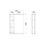 САНДРА 60/2 ЗЕРКАЛО-ШКАФ 60*82 ЛЕВЫЙ — изображение 2