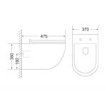 ПАНДОРА 2 УНИТАЗ ПОДВЕСНОЙ С КРЫШКОЙ SOFT-CLOSE БЕЗОБОДКОВЫЙ — изображение 2