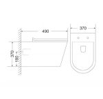 ТОР УНИТАЗ ПОДВЕСНОЙ С КРЫШКОЙ SOFT-CLOSE БЕЗОБОДКОВЫЙ — изображение 3