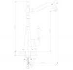 Z35-20U СМЕСИТЕЛЬ ОДНОРУЧНЫЙ (35ММ) ДЛЯ КУХНИ С ВЫСОКИМ ПОВОРОТНЫМ ИЗЛИВОМ, ХРОМ — изображение 2
