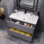 Саваж 100 тумба с раковиной подвесная серая матовая — изображение 6
