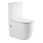 Безободковый унитаз-компакт Порто Турбо с крышкой Soft-close