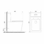 Куб 3 унитаз-компакт с крышкой Soft-close БЕЗОБОДКОВЫЙ — изображение 3