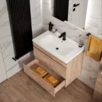 Карелия 60 тумба с раковиной подвесная (2 ящика) — изображение 5