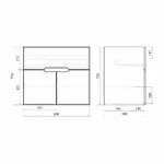 Тумба с раковиной Сохо / Soho Quadro Light 80 напольная — изображение 4
