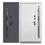 Турин Антрацит эмаль / Белая эмаль 1200x2050