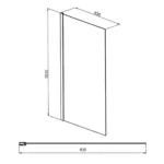 Стеклянная шторка на ванну Клэр / CLEAR <br>(151х83,5) — изображение 5
