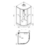 Душевая Кабина Лайт / Light 100х100 <br>низкий поддон — изображение 12