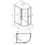 Душевая Кабина Коралл-Лайт / Korall light 120х80 <br>средний поддон, левая — изображение 10