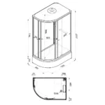 Душевая Кабина Коралл-Лайт / Korall light 120х80 <br>средний поддон, правая — изображение 10