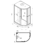 Душевая Кабина Коралл-Лайт / Korall light 120х80 <br>низкий поддон, левая — изображение 8