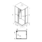 Душевая Кабина Квадро / Quadro 120х80 <br>низкий поддон — изображение 7